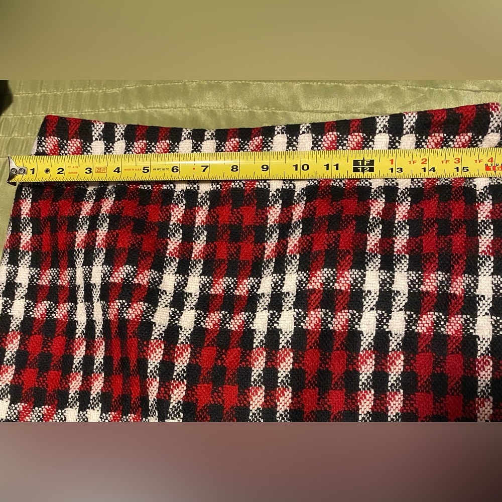 Women’s Talbots Petite Chic Red and Black Plaid Pencil Skirt NWT - Picture 8 of 10